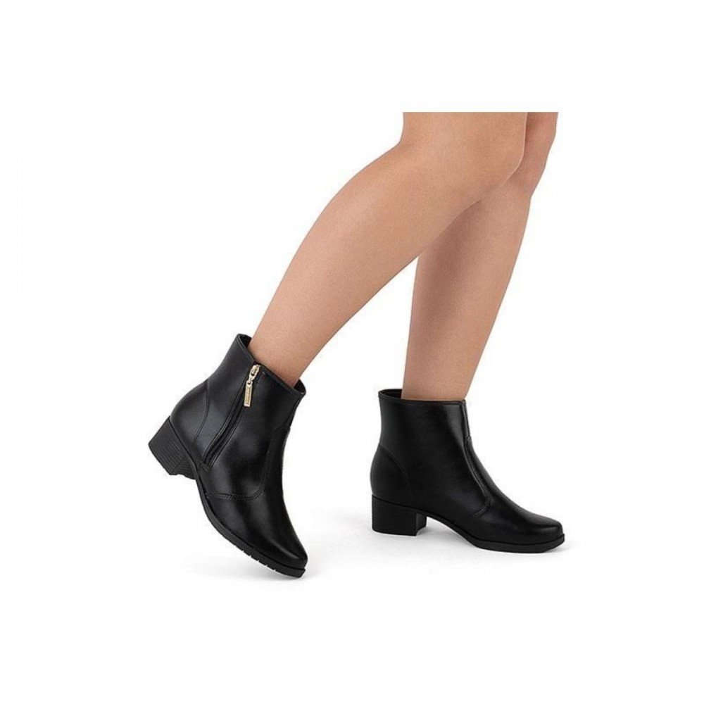 Bota Moleca 5346.107 Cano Curto Feminino Preto 3