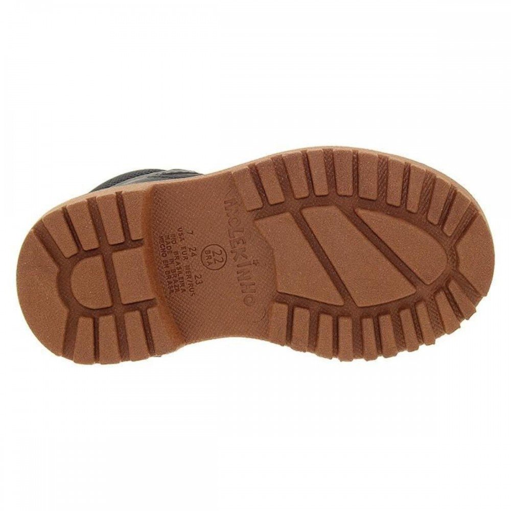 Bota Molekinho 2144.337 Forrado Lã Pelinho Infantil Preto 5