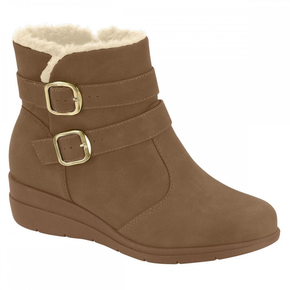 Bota Modare 7085.206 Anabela Detalhe em Pelinho Feminino