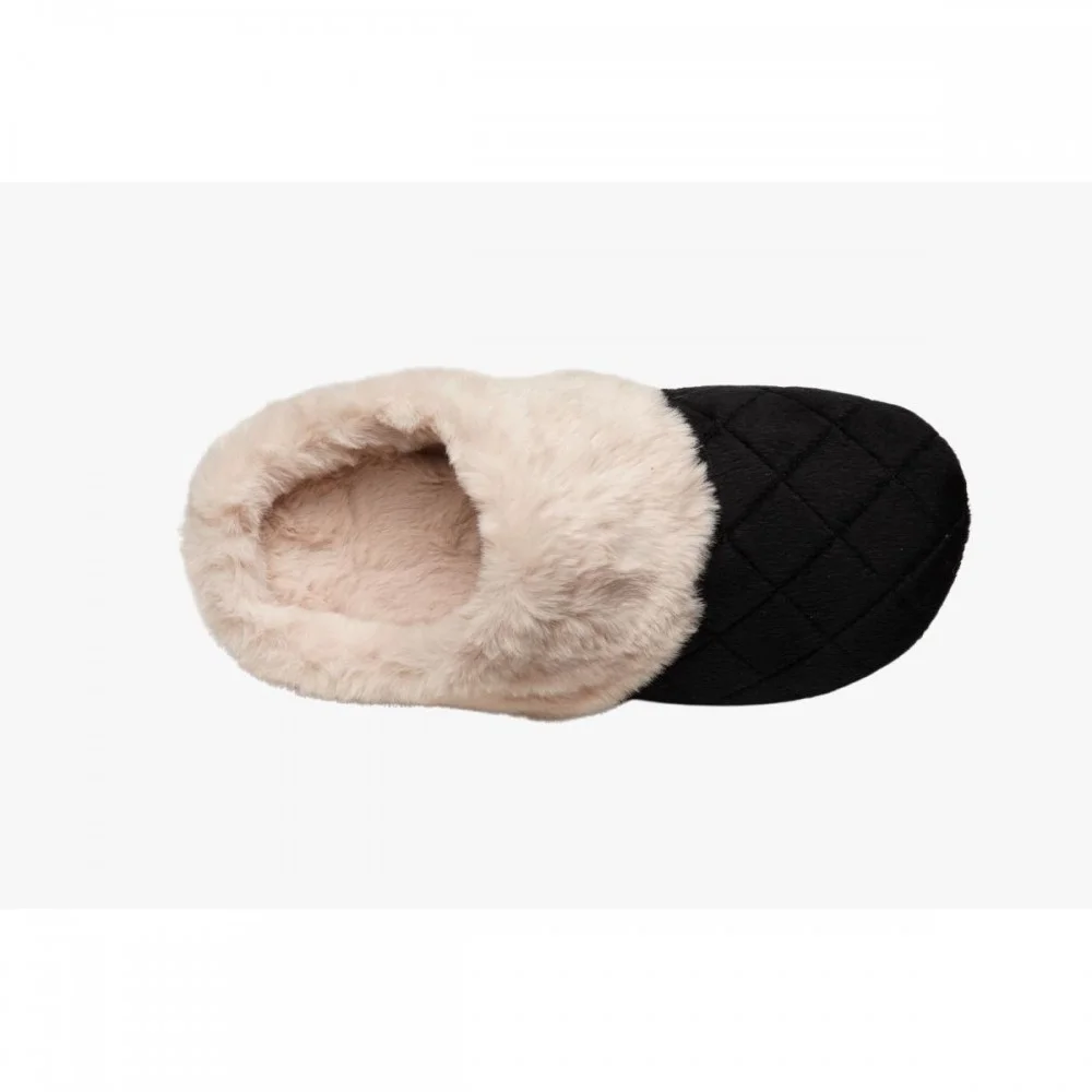 Pantufa Pegada 266017-03 Forrada Lã Pelo Feminino Preto 4
