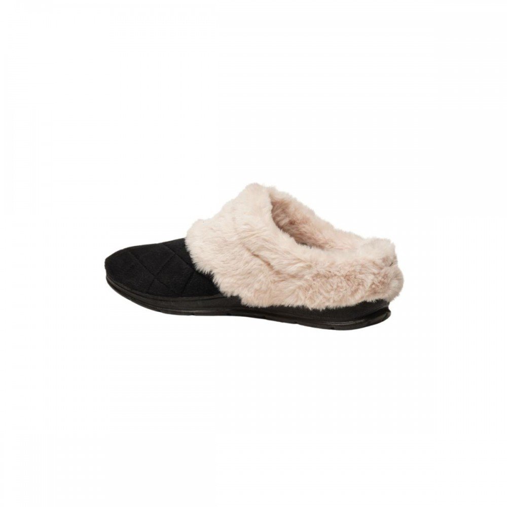 Pantufa Pegada 266017-03 Forrada Lã Pelo Feminino Preto 2