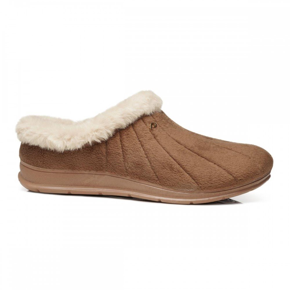 Pantufa Pegada 266018-02 Forrado Lã Pelo Feminino