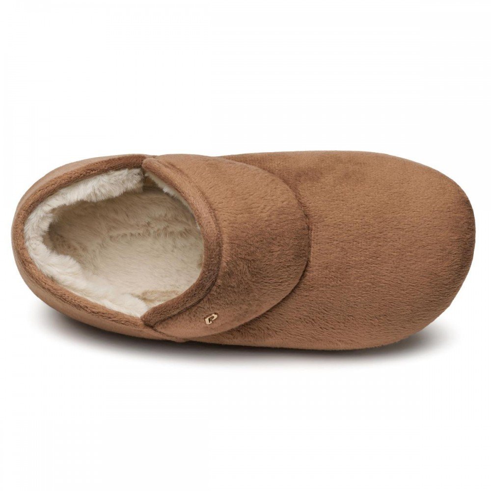 Pantufa Pegada 266019-02 Forrada Lã Pelo Feminino Caramelo 4