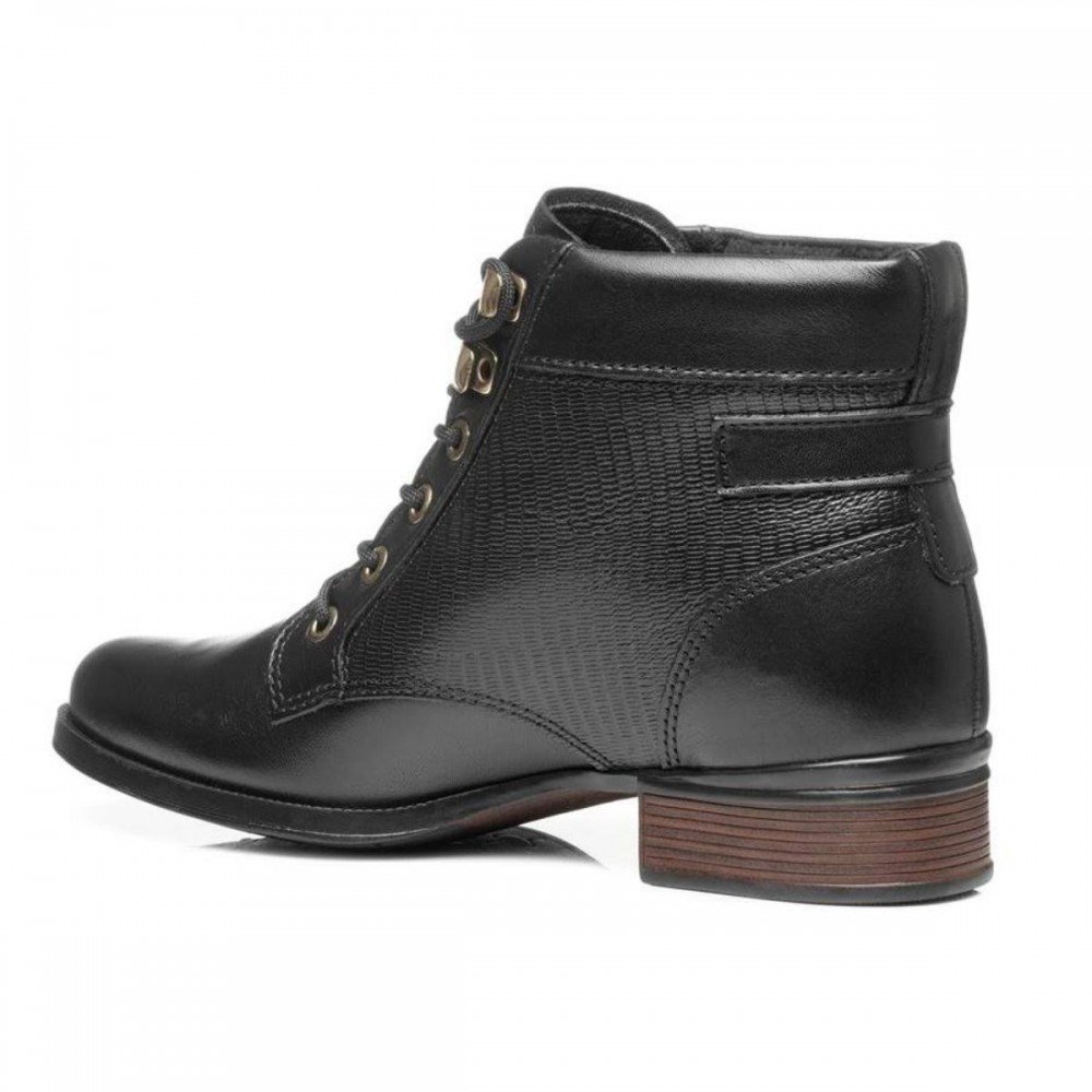 Bota Pegada 282013-04 Coturno Forrada Lã Pelinho Feminino Preto 2