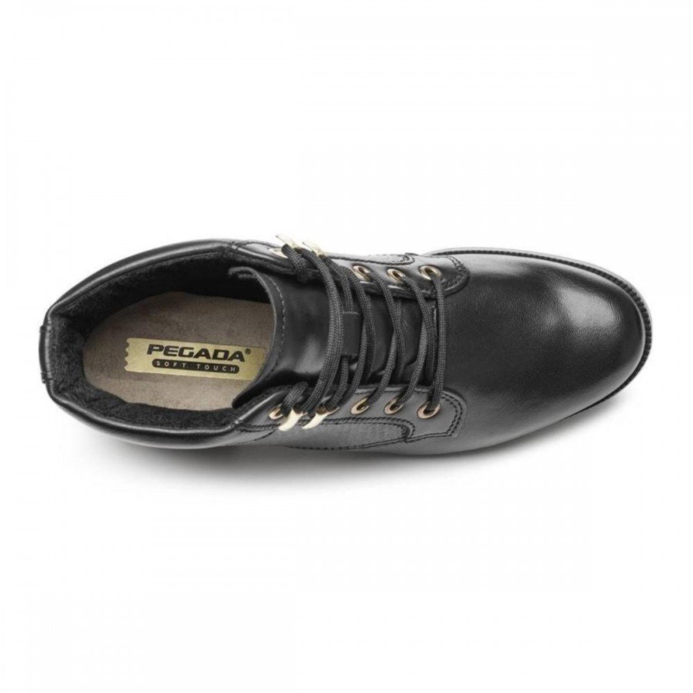 Bota Pegada 282013-04 Coturno Forrada Lã Pelinho Feminino Preto 3