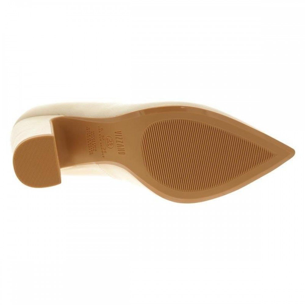 Sapato Vizzano 1285.400.29711 Scarpin Salto Grosso Feminino Branco 3