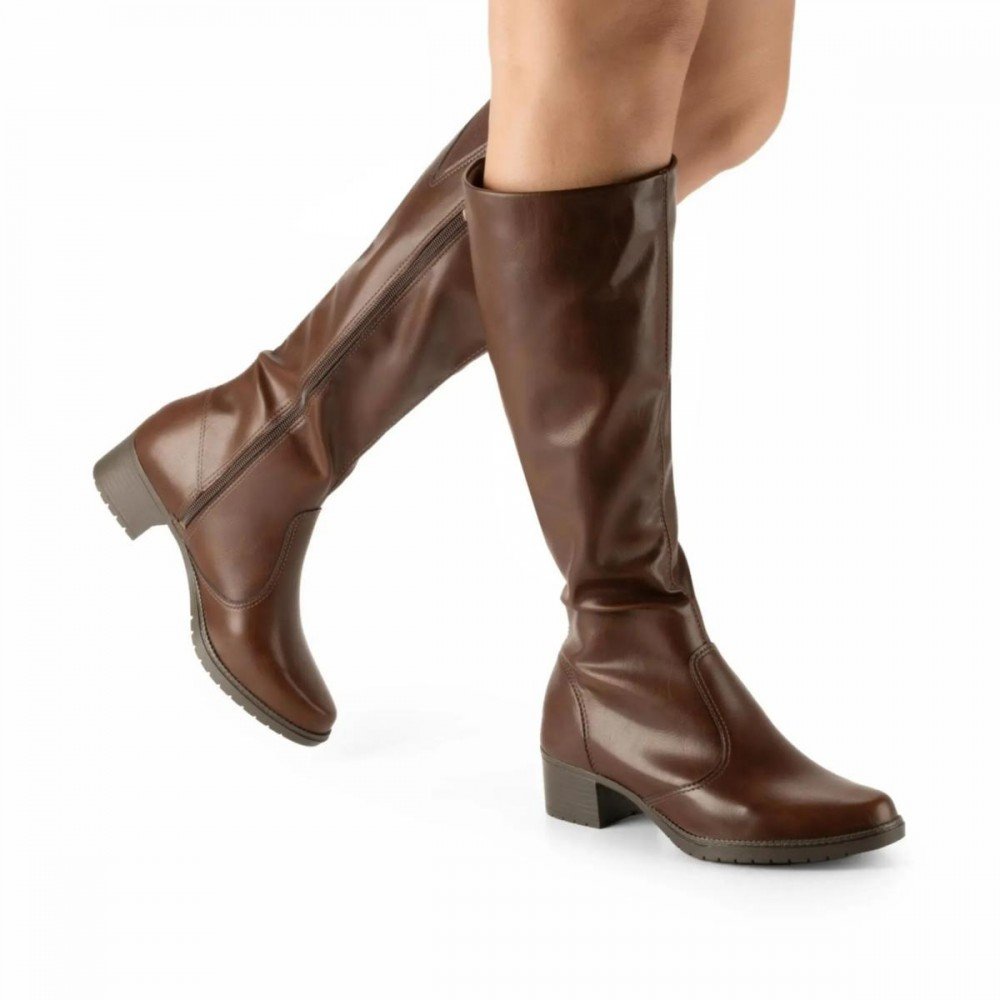 Bota Mississipi J0332 Cano Longo Montaria Feminino Marrom 2