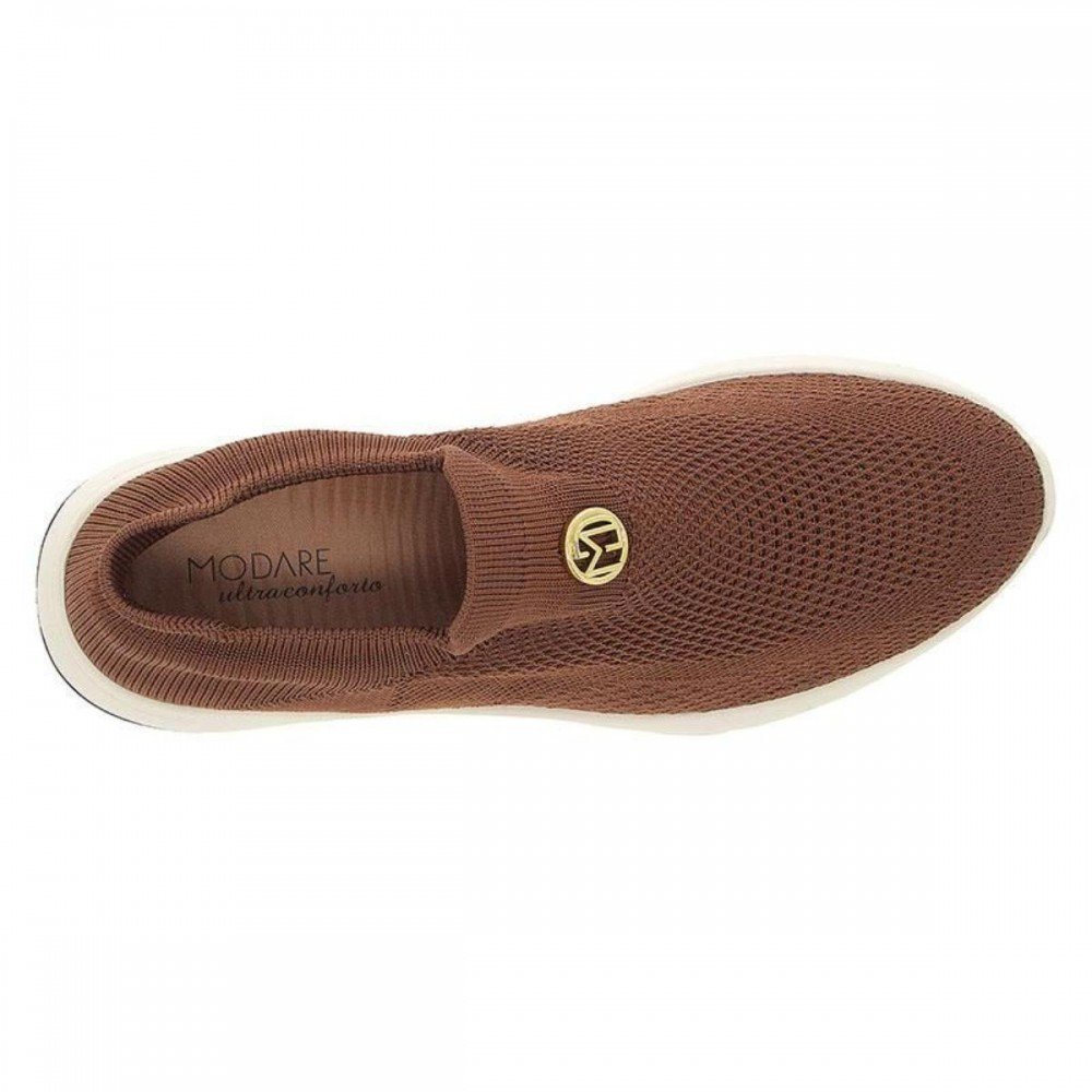 Tenis Modare 7378.222 Knit Calce Facil Feminino Marrom 5