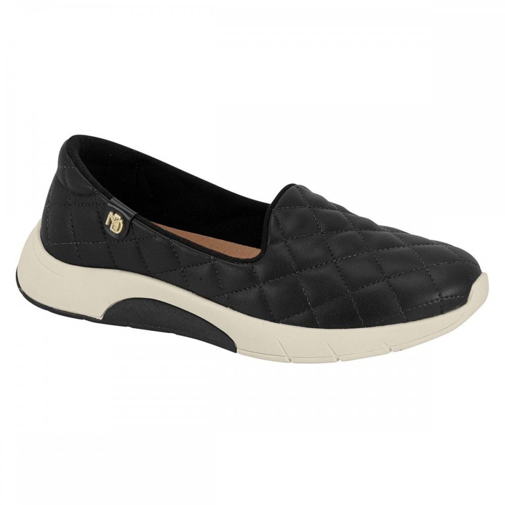 Tenis Modare 7378.221 Slip On Matelassê Feminino Preto 1