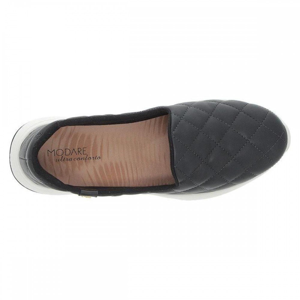 Tenis Modare 7378.221 Slip On Matelassê Feminino Preto 5