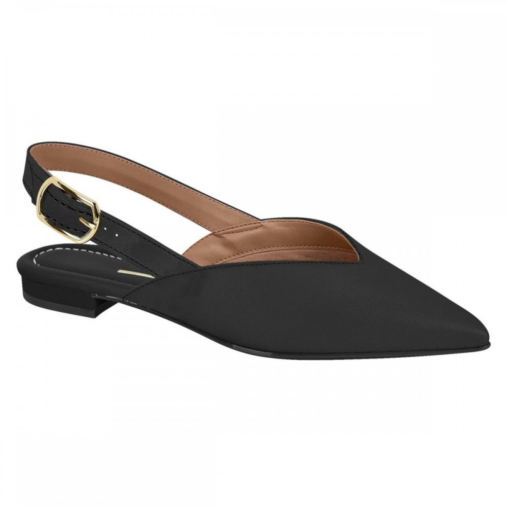 Sapato Vizzano 1206.1016 Slingback Salto Fino Feminino Preto 1