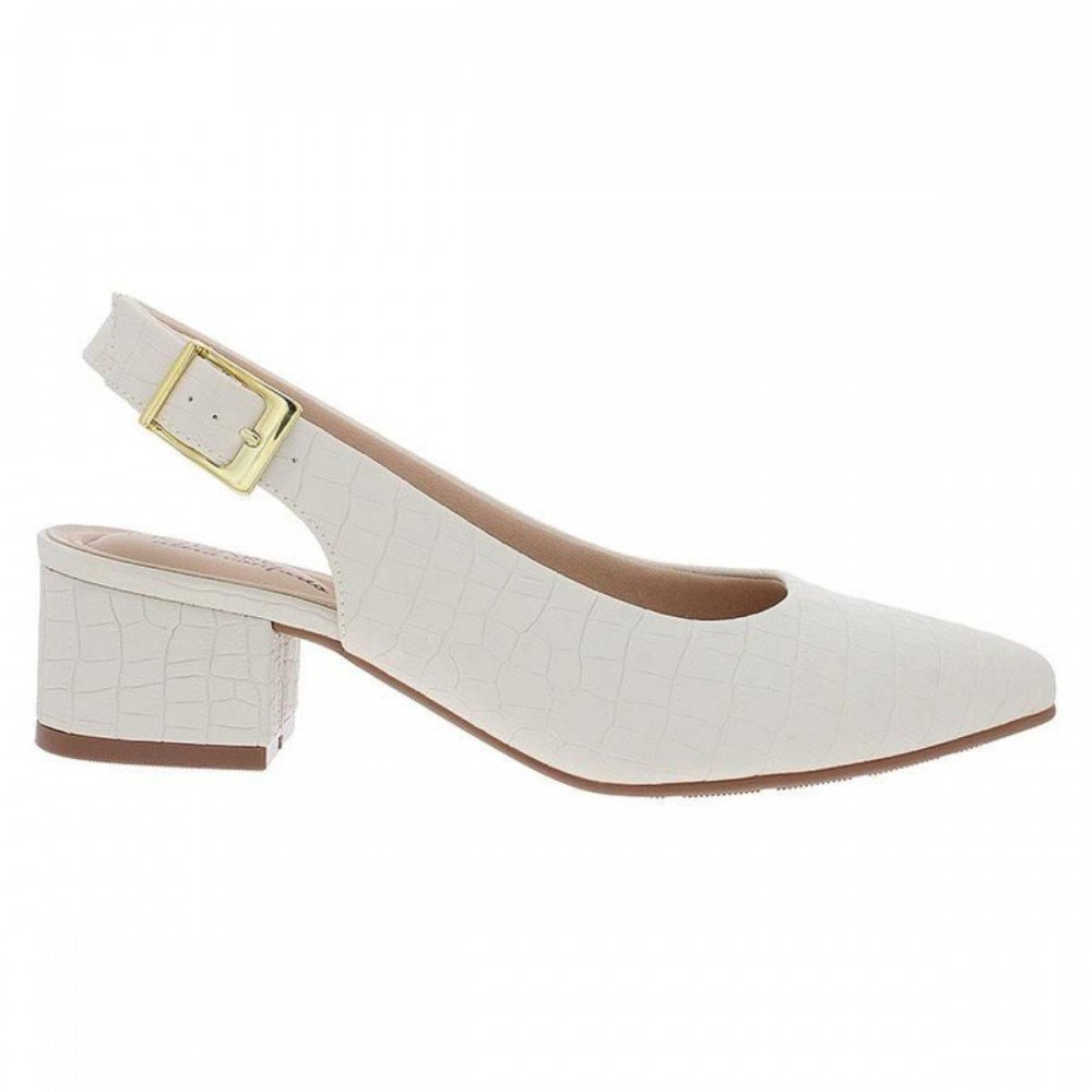 Sapato Modare 7340.140 Salto Bloco Feminino Branco 3