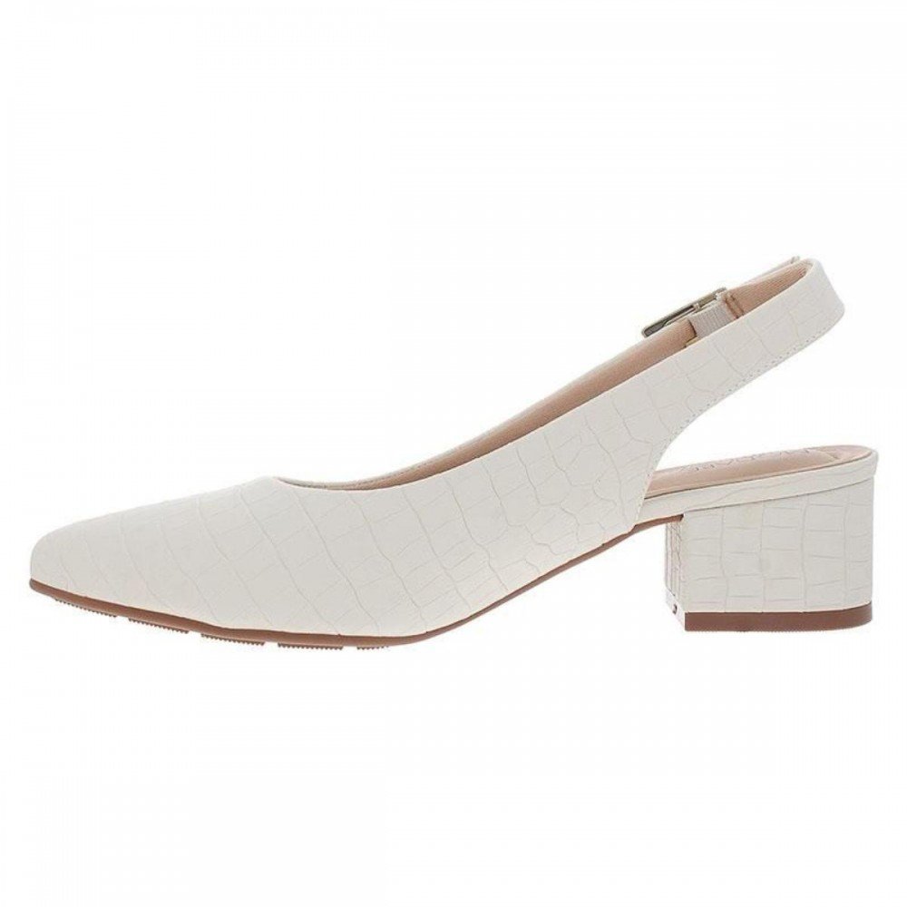 Sapato Modare 7340.140 Salto Bloco Feminino Branco 4