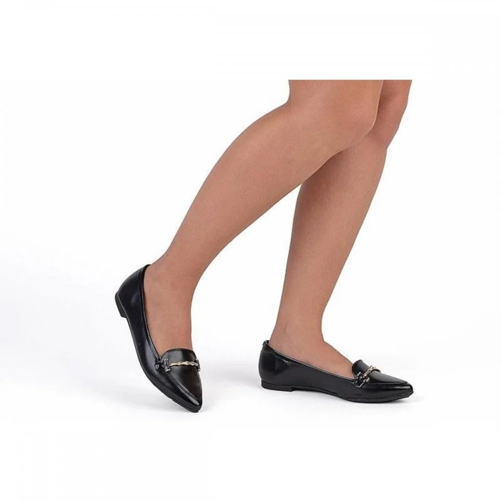 Sapatilha Modare Ultraconforto 7334.255 Bico Fino Feminino Preto 2