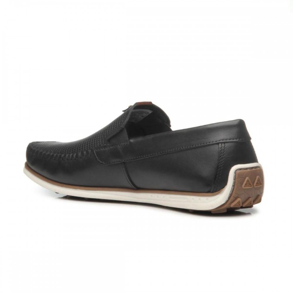 Sapato Pegada 142002-02 Mocassim Masculino Preto 2