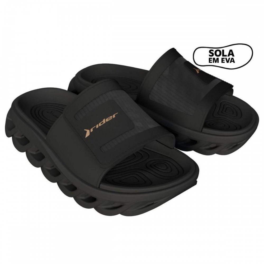 Chinelo Rider 12444b R Power Slide Masculino Preto 3