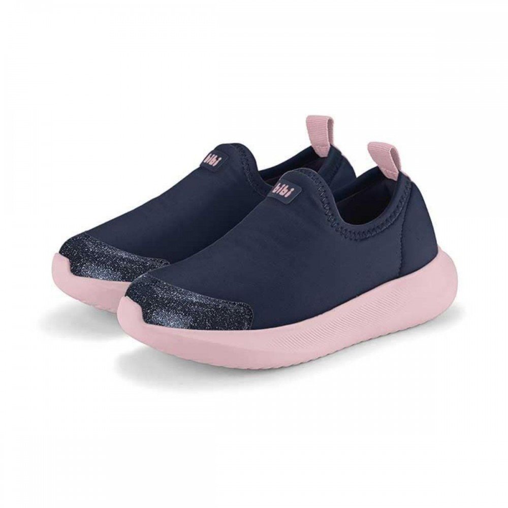 Tenis Bibi 1232145 Flash Lycra Calce Fácil Infantil Azul 2