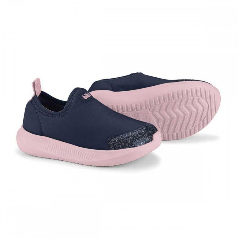 Tenis Bibi 1232145 Flash Lycra Calce Fácil Infantil Azul 4