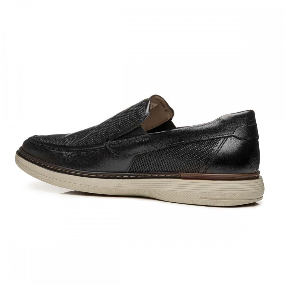 Sapato Pegada 127602-01 Mocassim Masculino Preto 2