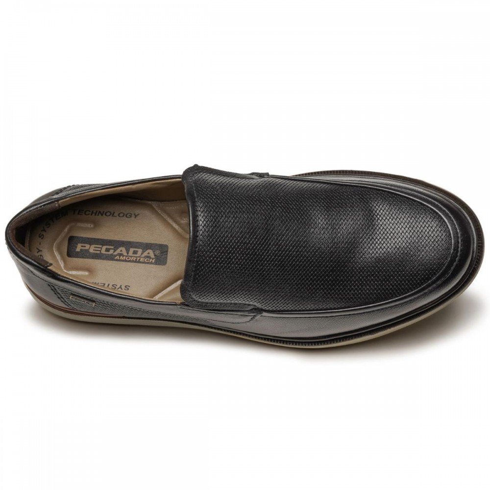 Sapato Pegada 127602-01 Mocassim Masculino Preto 4