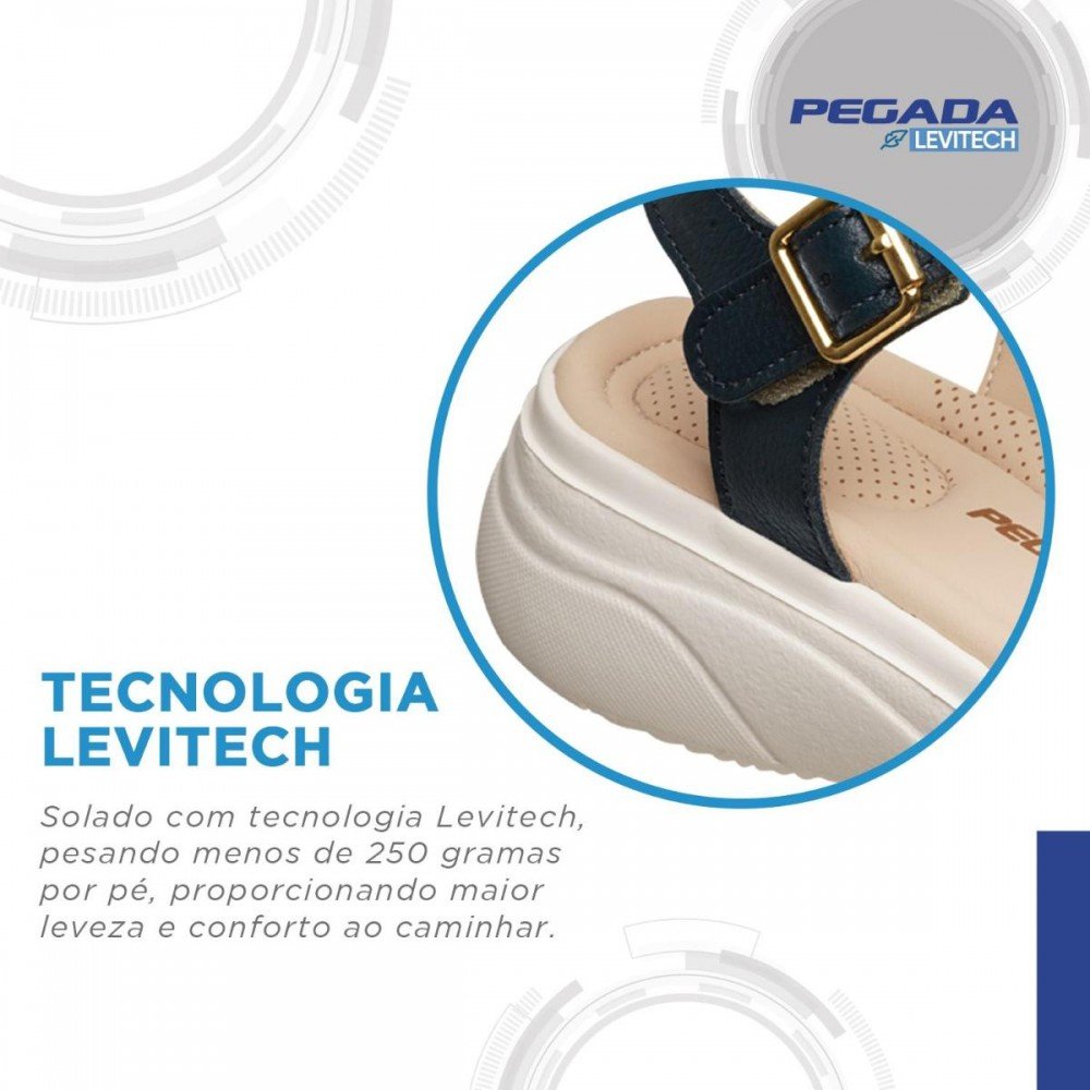 Sandalia Pegada 233005-07 Papete Ortopédica Feminino Preto 6