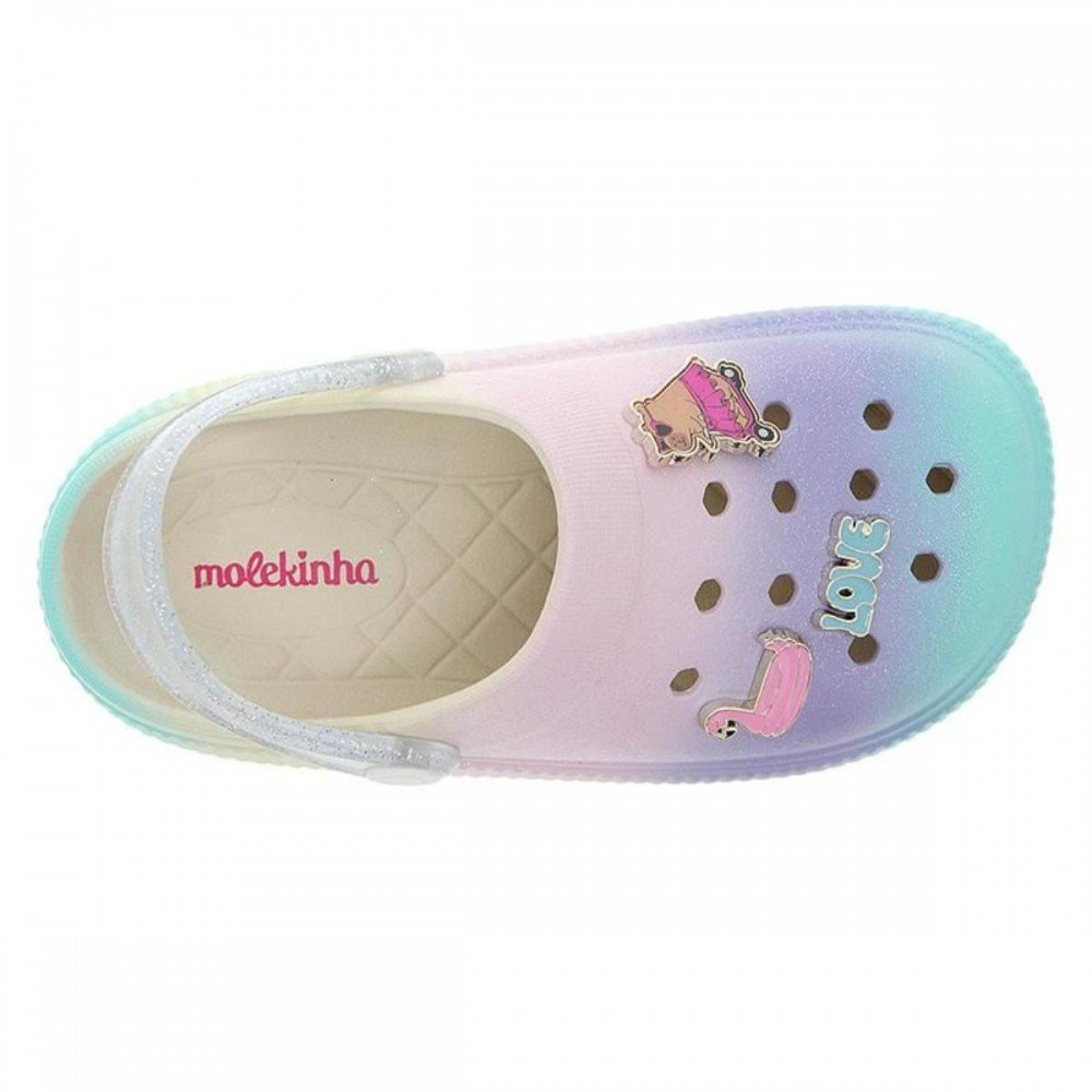 Sandalia Molekinha 2591.408 Babucha Infantil Rosa 4