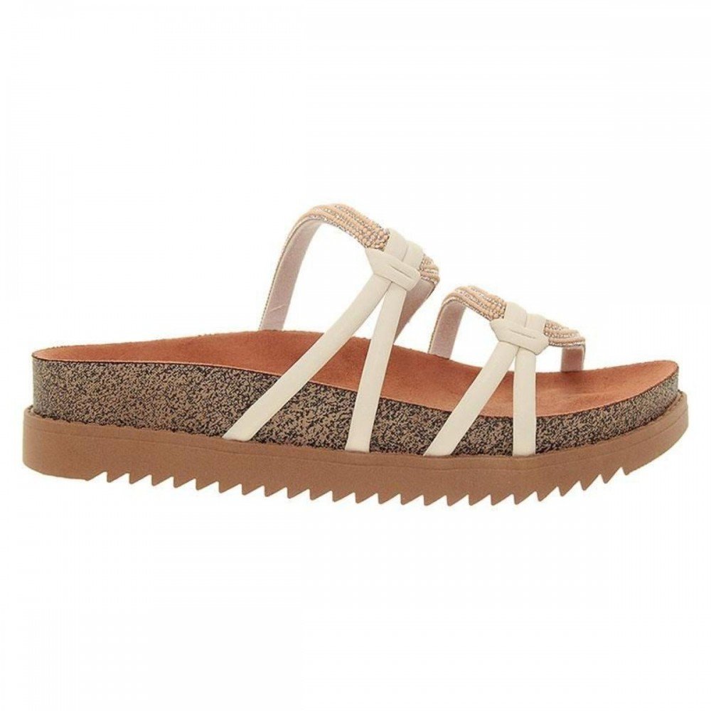 Chinelo Moleca 5500.111 Papete Anatômica Feminino Bege 3