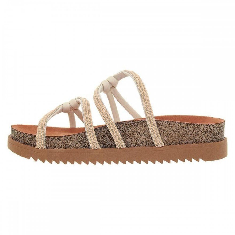 Chinelo Moleca 5500.111 Papete Anatômica Feminino Bege 4