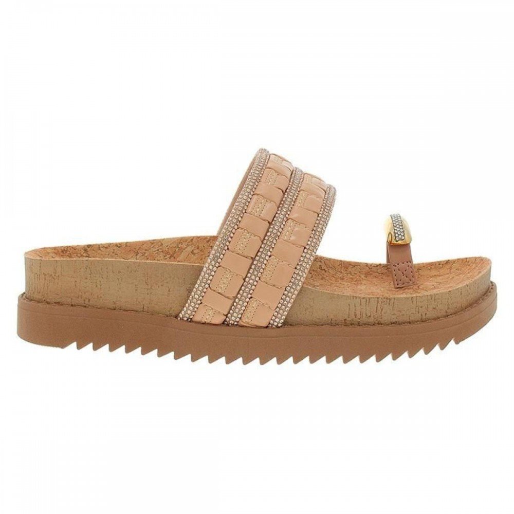 Chinelo Moleca 5500.324 Papete Anatômica Feminino Bege 3