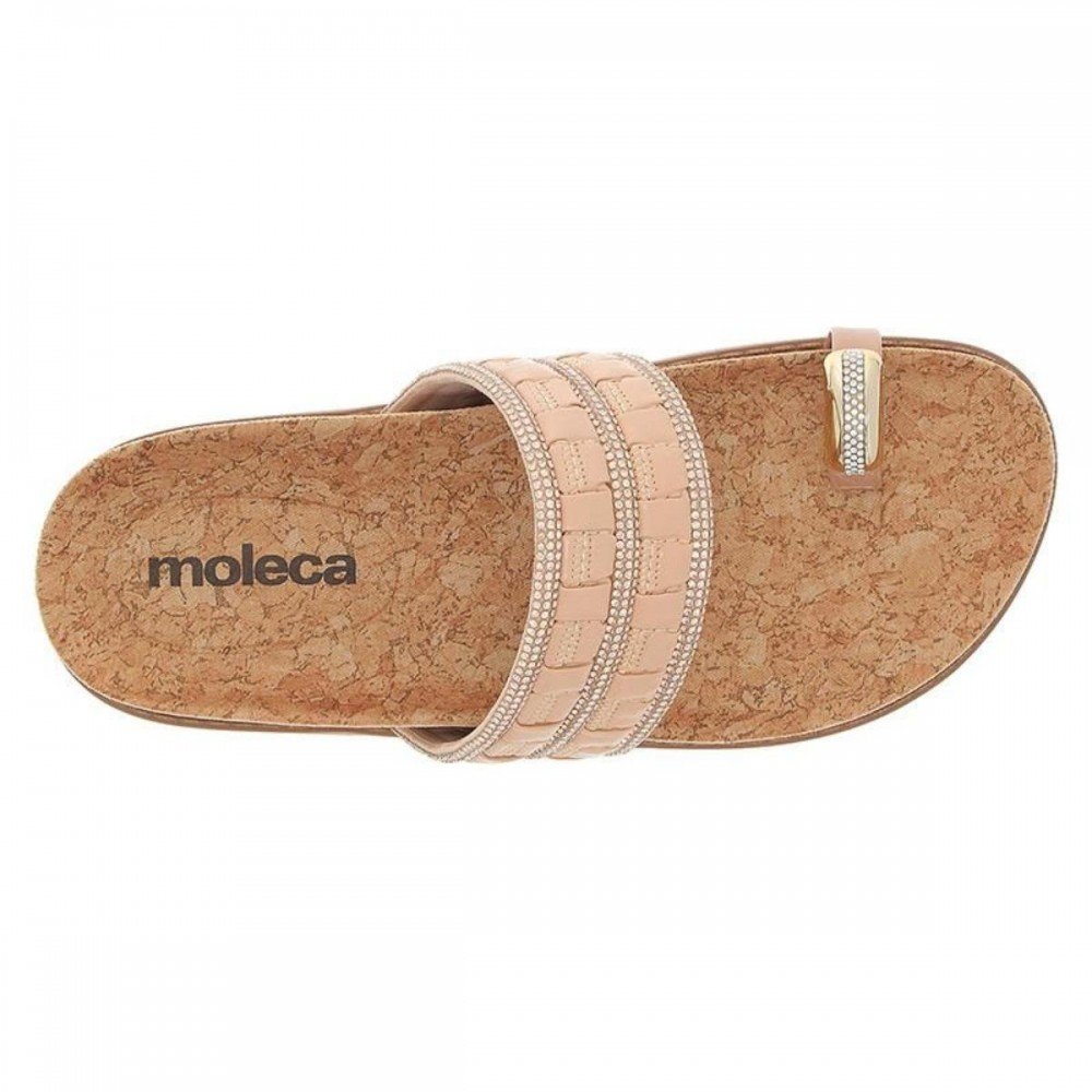Chinelo Moleca 5500.324 Papete Anatômica Feminino Bege 5