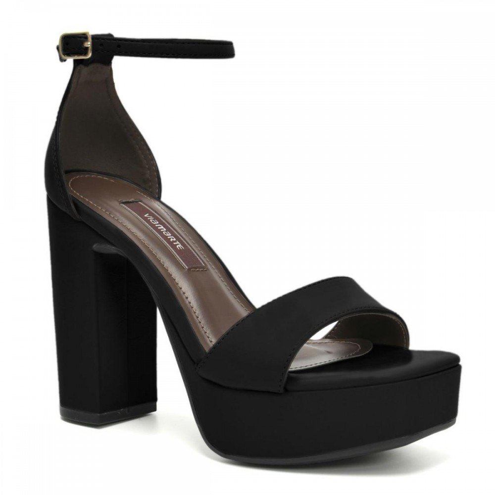 Sandalia Via Marte 401-007-01 Meia Pata Nobuck Feminino