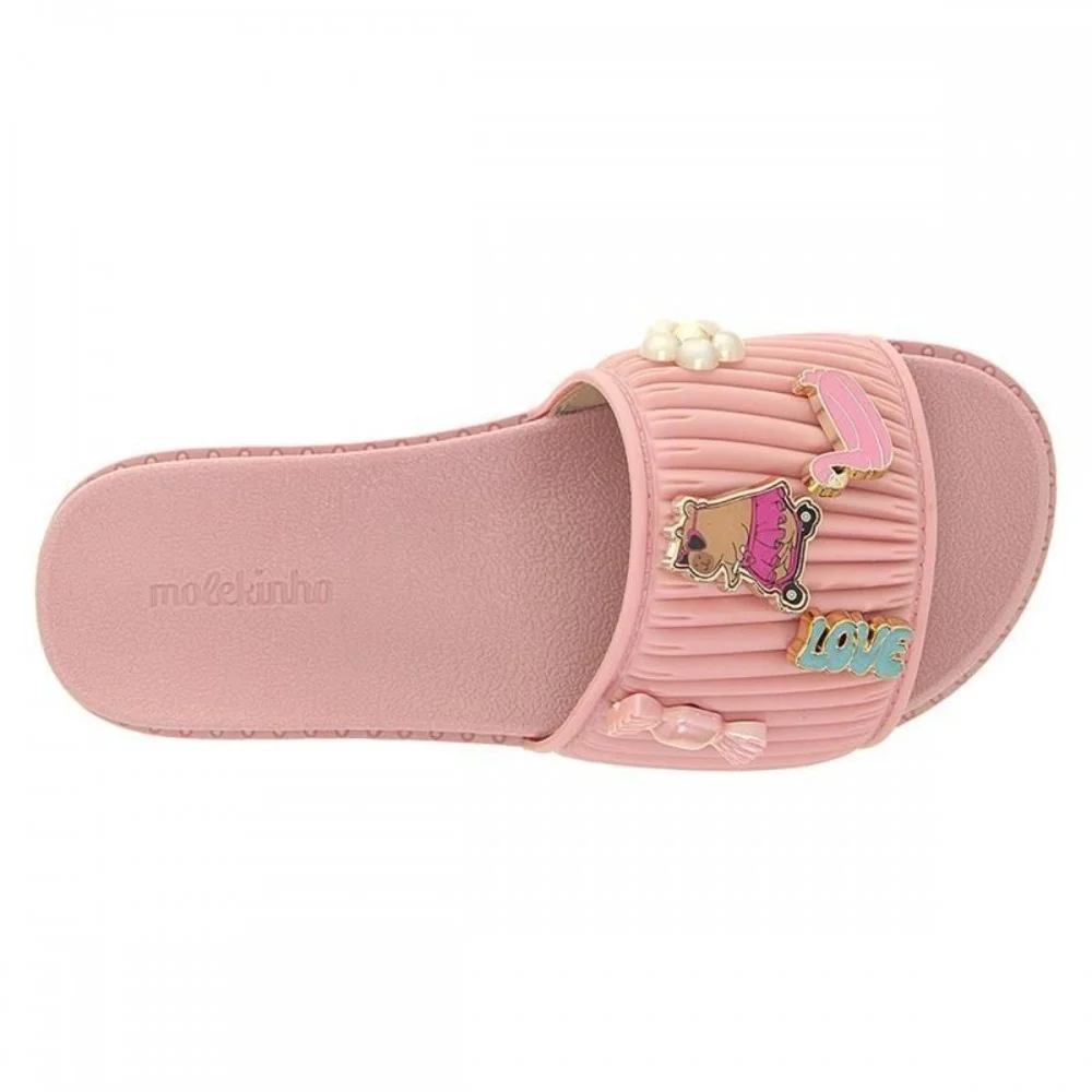 Chinelo Molekinha 2341.134 Slide Menina Infantil Rosa 4