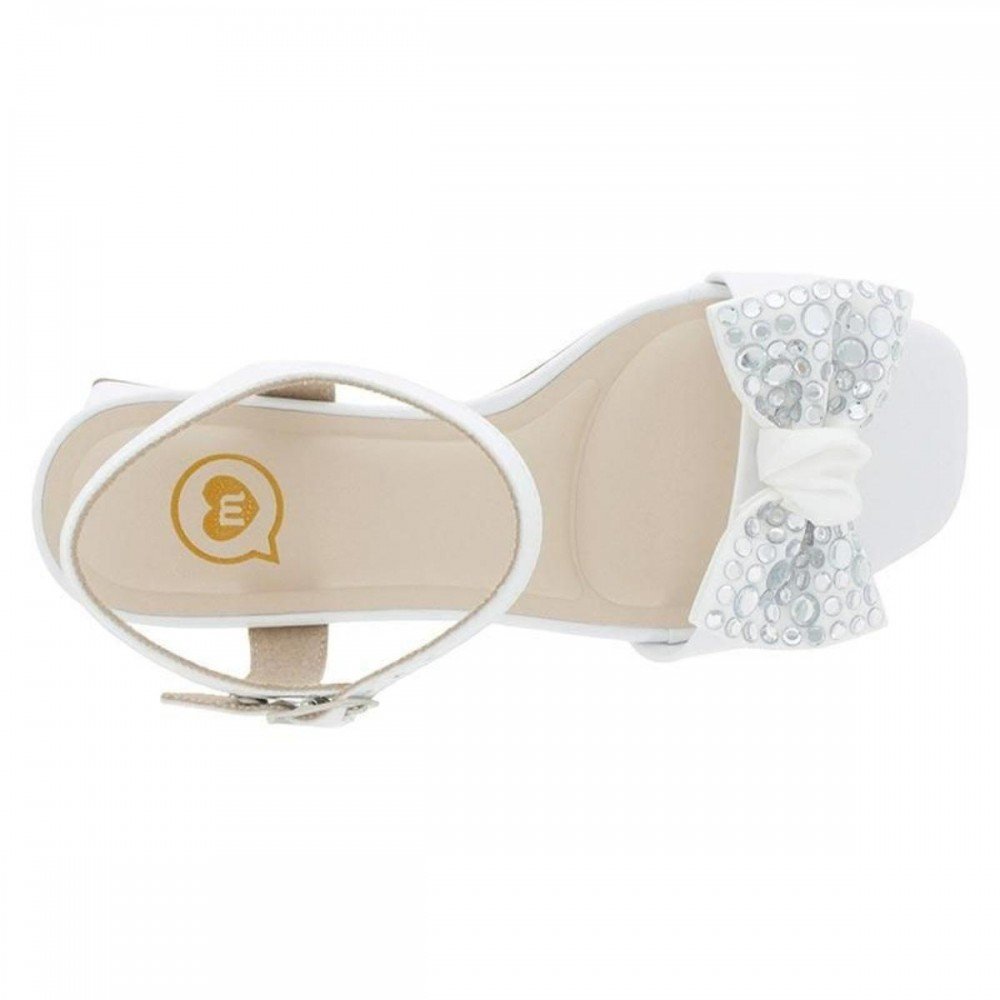 Sandalia Molekinha 2347.138 Salto Grosso Infantil Branco 4