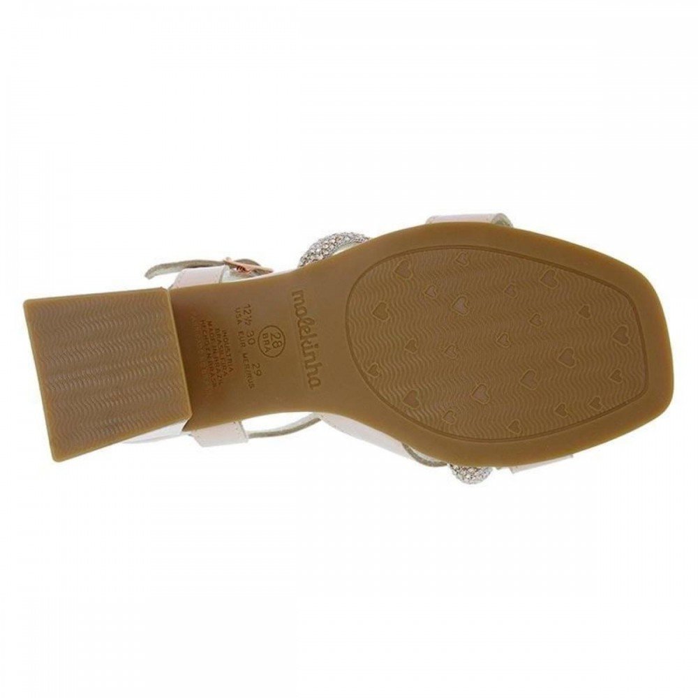 Sandalia Molekinha 2347.137 Salto Grosso Infantil Rosa 3