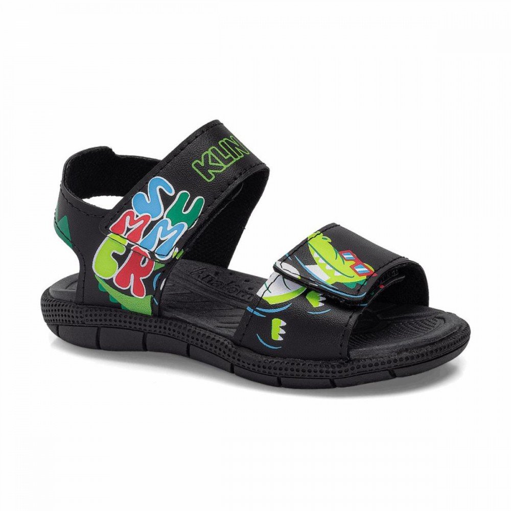 Sandalia Klin 711175 Papete Tic Tac 761 Infantil Preto 1