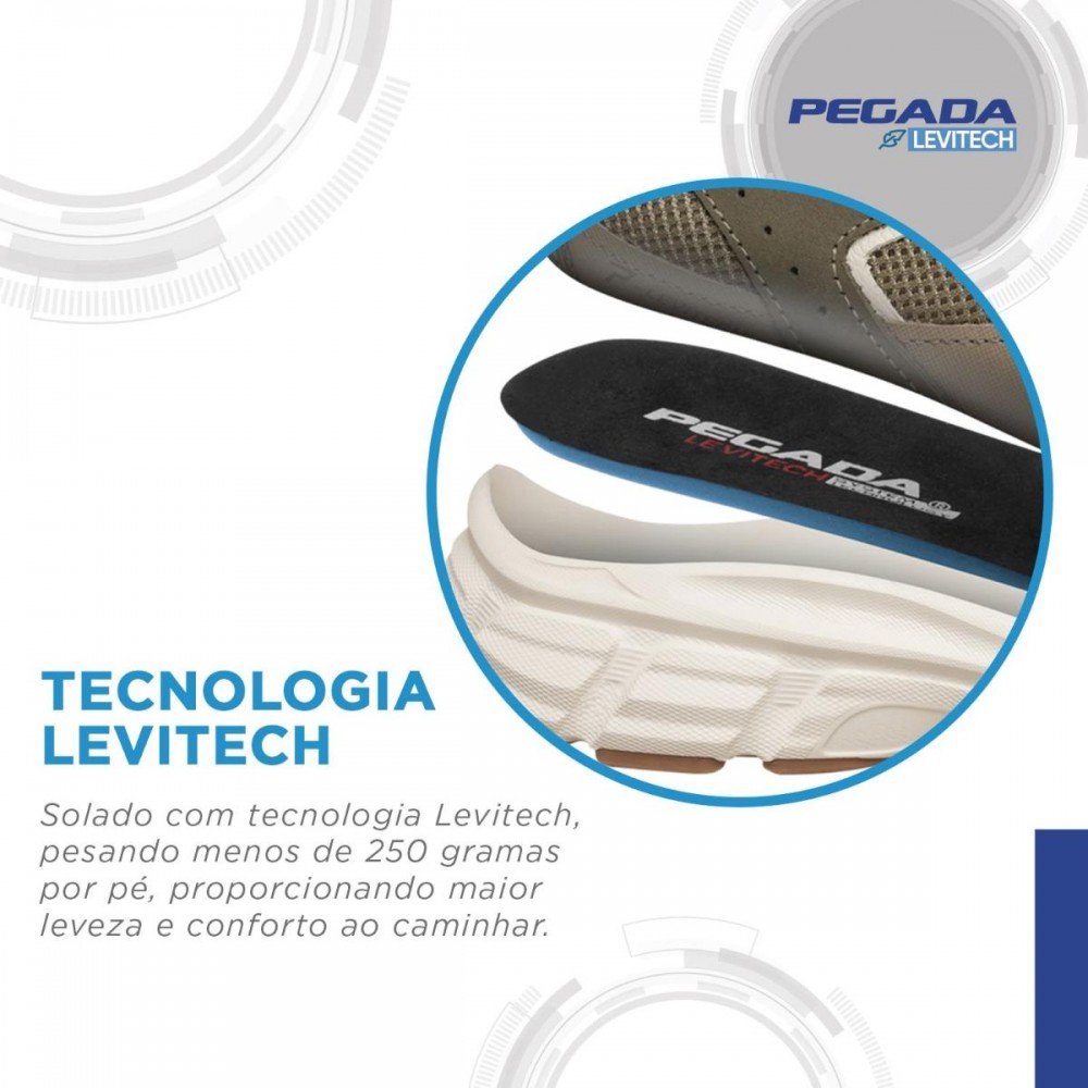 Sapatenis 114151-02 Levitech Masculino Branco 6