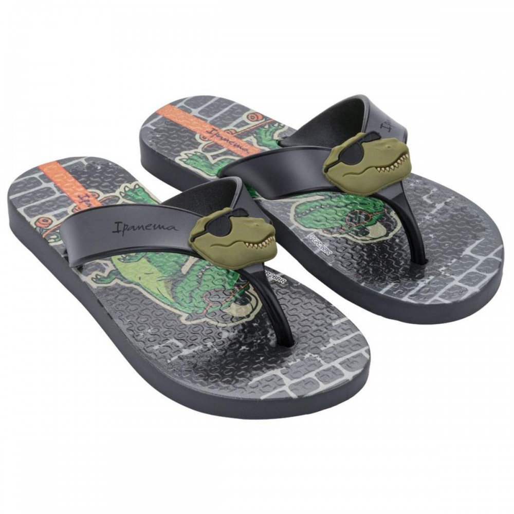 Chinelo Ipanema 27551 Sonhos Dino Infantil Cinza 2