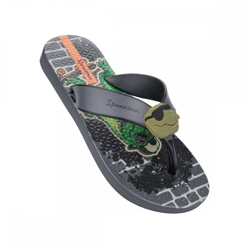 Chinelo Ipanema 27551 Sonhos Dino Infantil Cinza 4