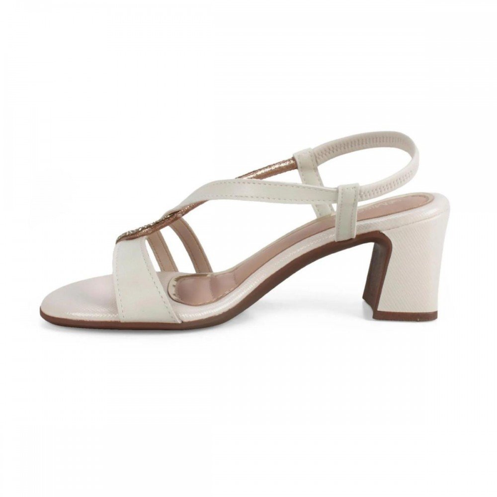 Sandalia Mississipi J2541 Salto Grosso Feminino Branco 2