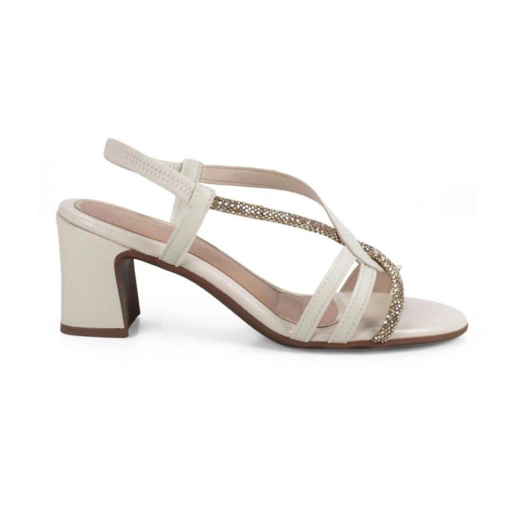 Sandalia Mississipi J2541 Salto Grosso Feminino Branco 4