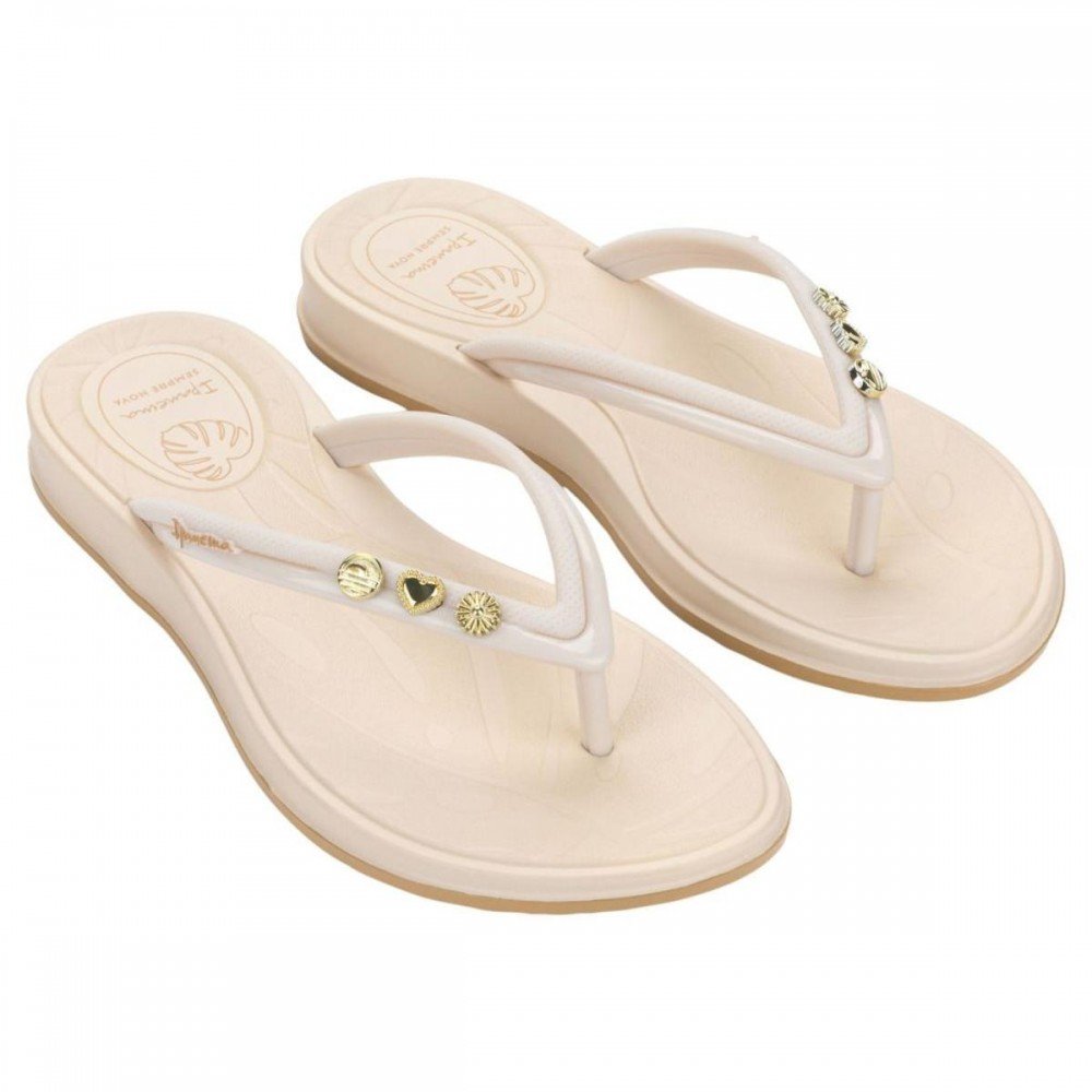Chinelo Ipanema 27573 Shine Pin Feminino Bege 2
