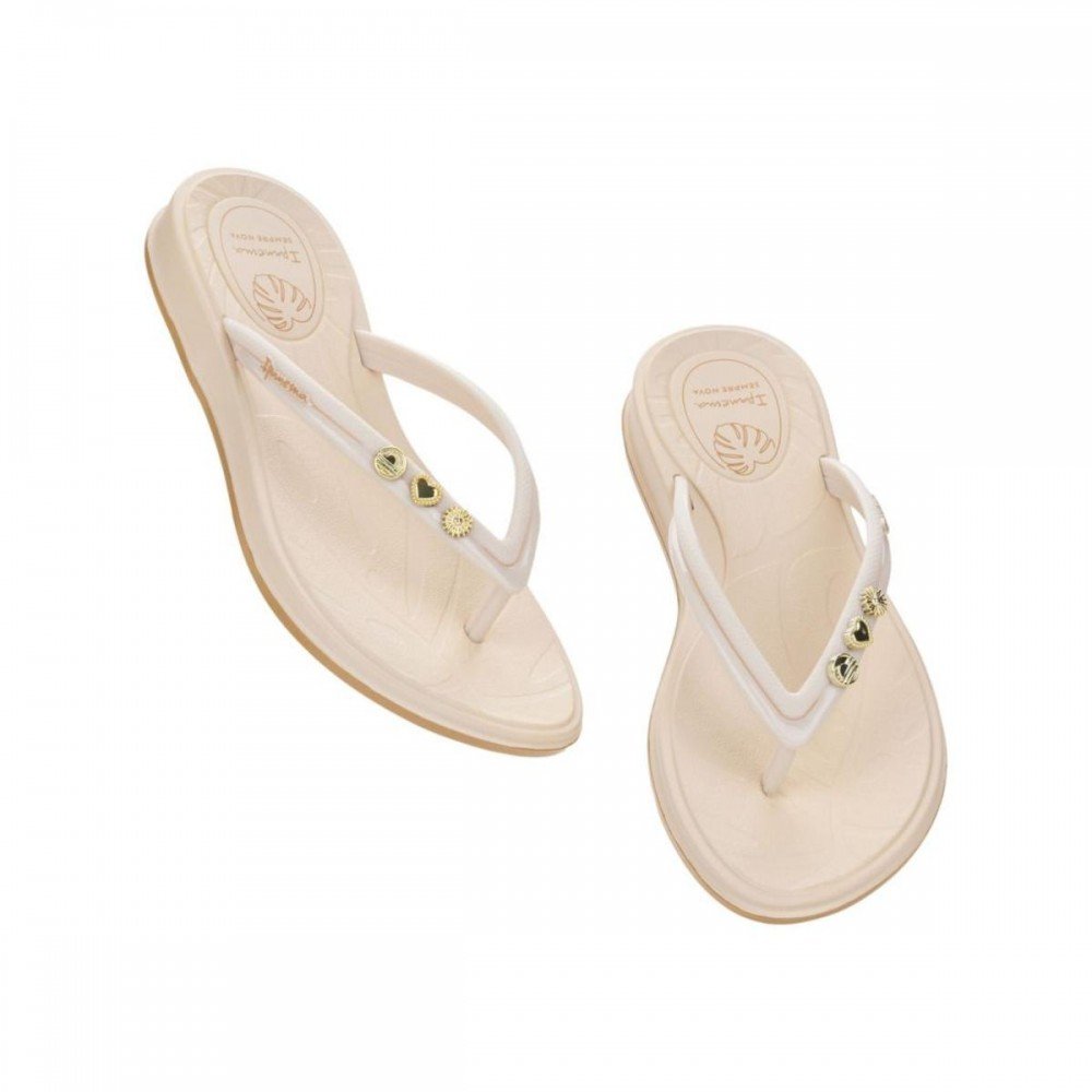 Chinelo Ipanema 27573 Shine Pin Feminino Bege 4