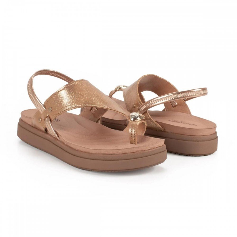 Sandalia Mississipi J1992 Dedo Flatform Feminino Marrom 3