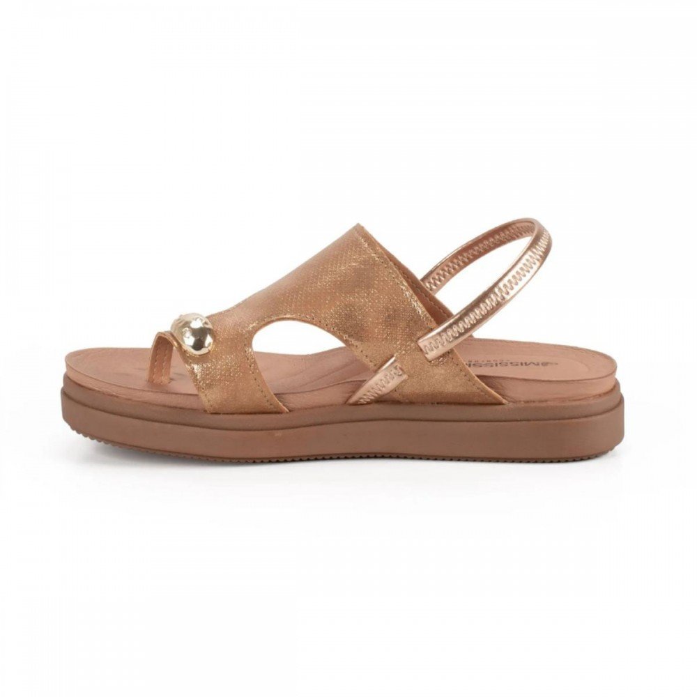 Sandalia Mississipi J1992 Dedo Flatform Feminino Marrom 5