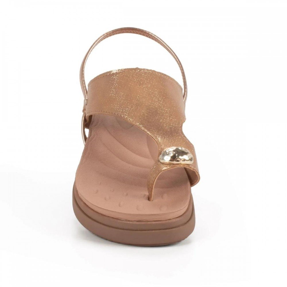 Sandalia Mississipi J1992 Dedo Flatform Feminino Marrom 6