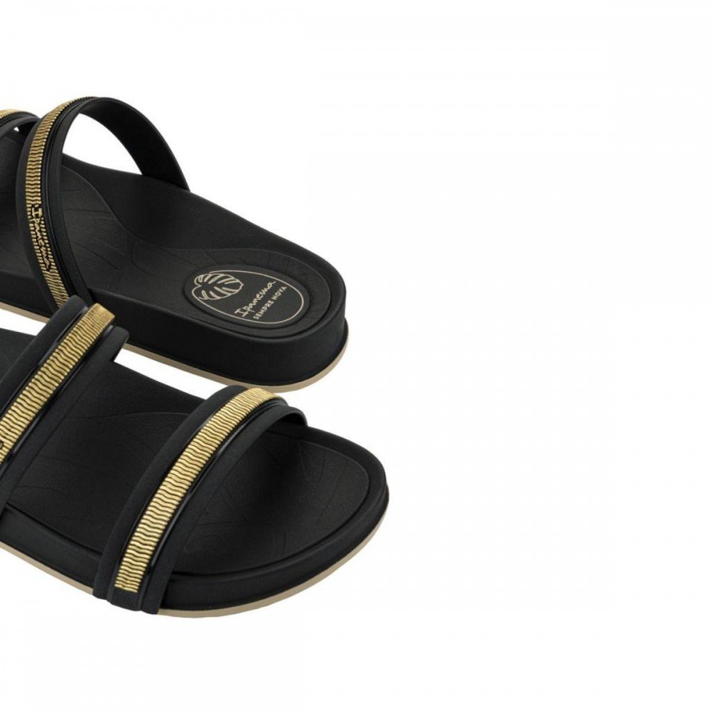 Chinelo Ipanema 27595 Shine Slide Feminino Preto 4