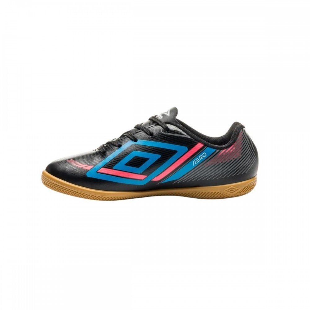 Chuteira Umbro Aero Jr 130 Futsal Indoor Infantil Preto 2