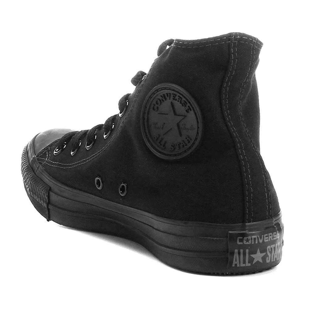 Tenis All Star Converse Cano Médio Chuck Taylor Preto Monochrome Hi Preto 4