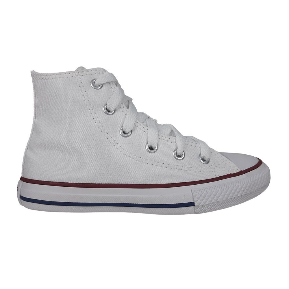 Tênis Converse All Star Cano Médio Lona Infantil Branco 1