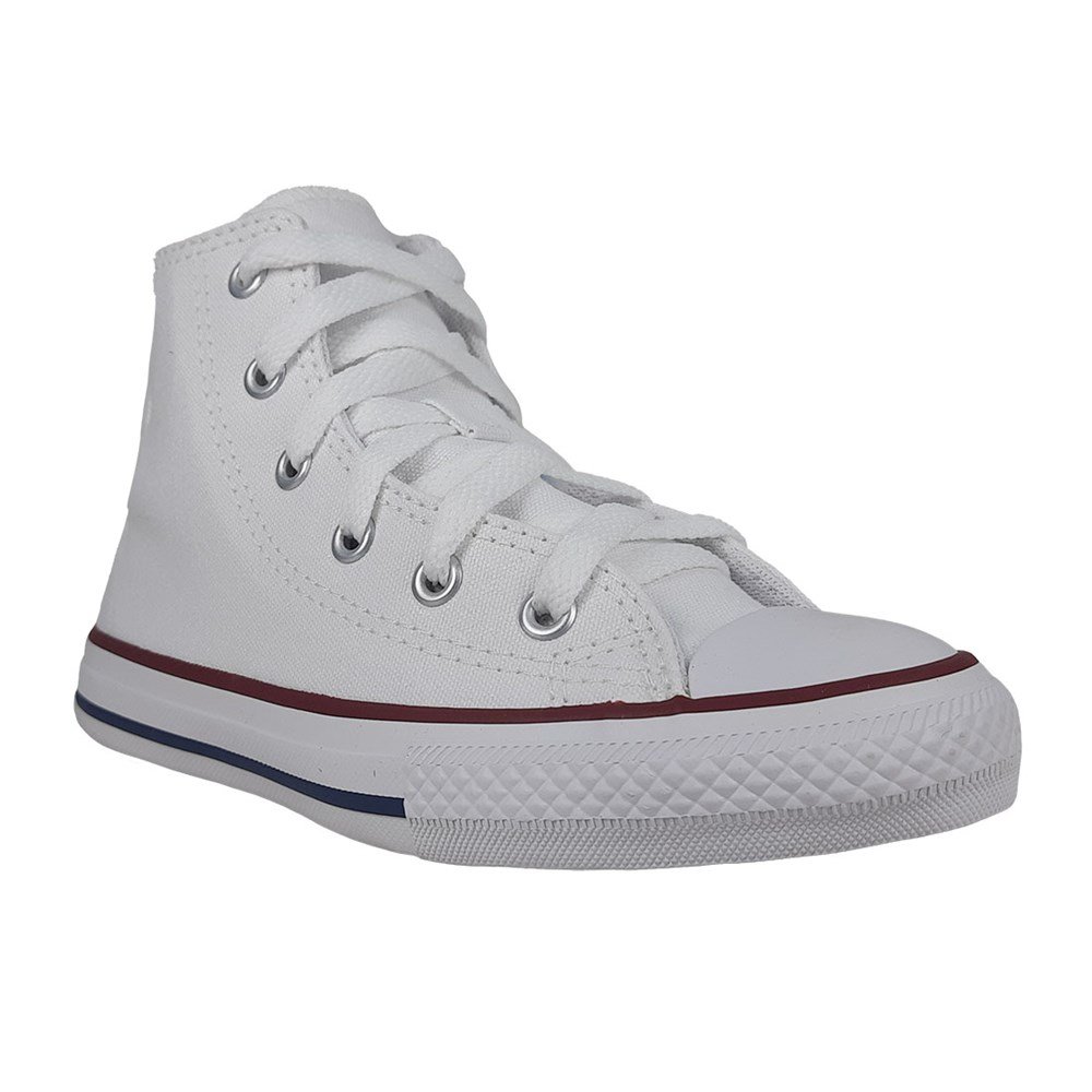 Tênis Converse All Star Cano Médio Lona Infantil Branco 5